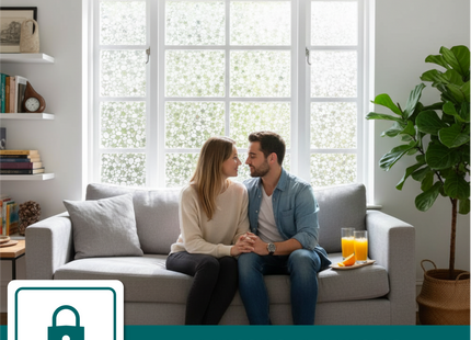 Isolerende & Zonwerende Statische Raamfolie HR++ - Anti Inkijk - Kiezel