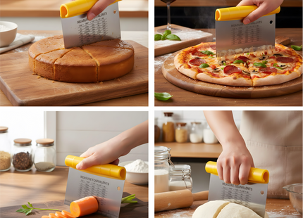 Deegschraper & Deegsteker set - RVS en kunststof