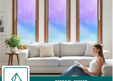 Isolerende Statische Raamfolie HR++ Anti Inkijk - Matglas Holografisch Zeepbeleffect