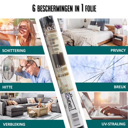 Isolerende & Zonwerende Zelfklevende HR+ HR++ of HR+++ Raamfolie - Tint 39%