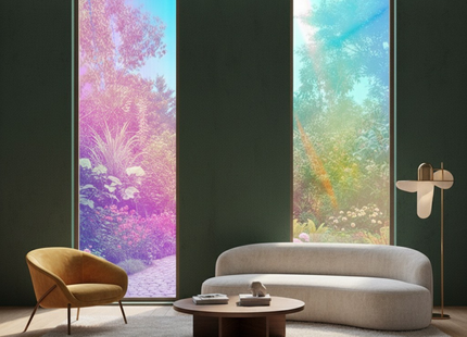 Isolerende Statische Raamfolie HR++ Anti Inkijk - Holografisch Zeepbeleffect