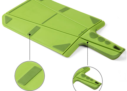 COOCK - Kleine Vouwbare Kunststof Snijplank Keuken - Antislip – Vaatwasserbestendig – Handvat - Duurzaam & Veelzijdig voor Elke Keuken - Groen