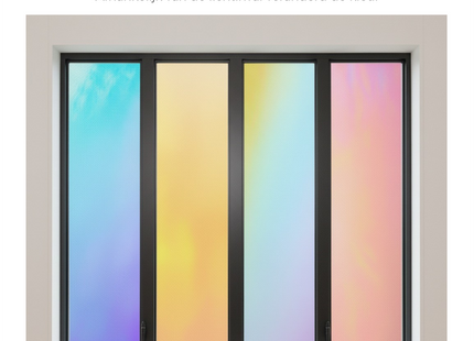 Isolerende Statische Raamfolie HR++ Anti Inkijk - Matglas Holografisch Zeepbeleffect