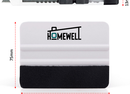 Rakel met vilt en folie mes