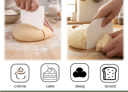 Deegschraper - kunstof (rond)