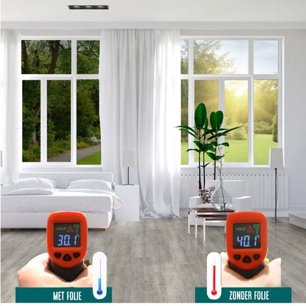 Isolerende & Zonwerende Zelfklevende HR+ HR++ of HR+++ Raamfolie - Tint 39%