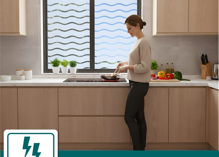 Isolerende & Zonwerende Statische Raamfolie HR++ - Anti Inkijk - Golven