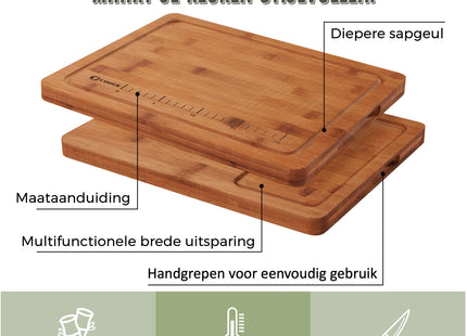 Bamboe Snijplankenset met Houder