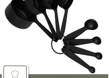 16-delige Mengkommen Set met Rasp en Bewaardeksels - Zwart