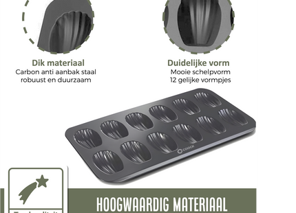 Madeleine Bakvorm met 12 Schelpvormpjes