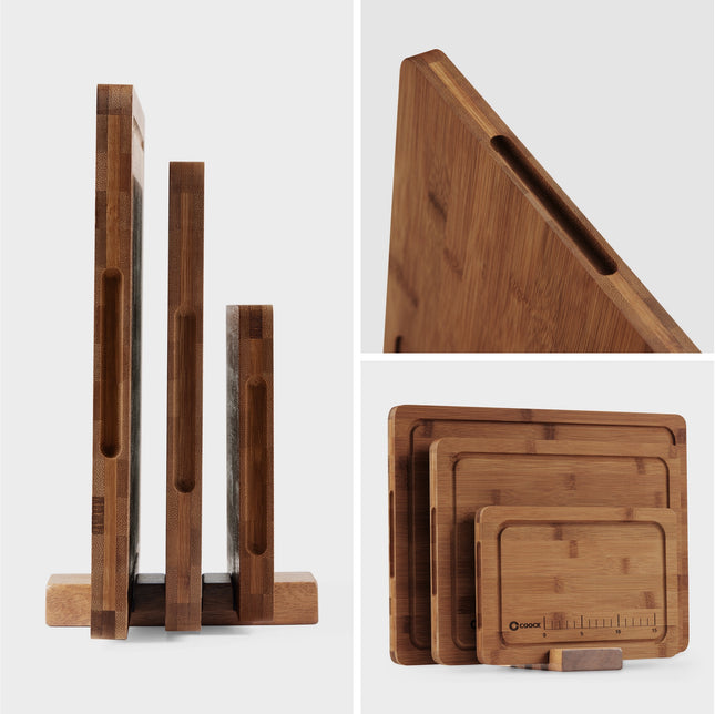 Bamboe Snijplankenset met Houder