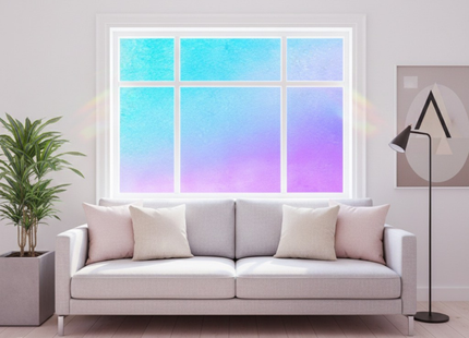 Isolerende Statische Raamfolie HR++ Anti Inkijk - Matglas Holografisch Zeepbeleffect