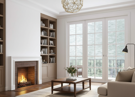 Isolerende & Zonwerende Statische Raamfolie HR++ - Anti Inkijk - Stofjes patroon