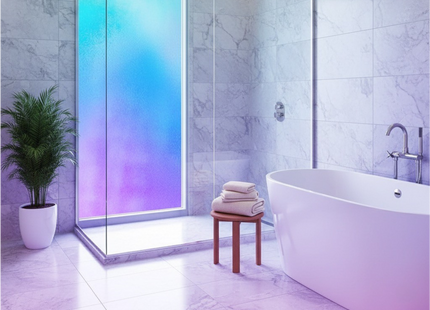 Isolerende Statische Raamfolie HR++ Anti Inkijk - Matglas Holografisch Zeepbeleffect