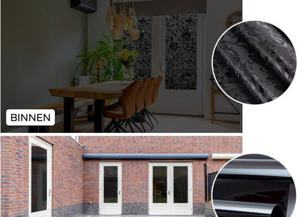 Isolerende & Zonwerende Verduisteringsfolie - Blackout Raamfolie Bloemen