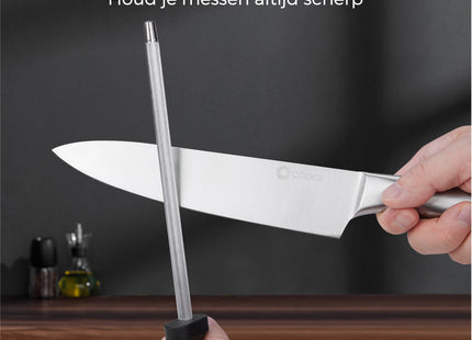 Stijlvolle Messenset met Blok en gratis Snijplank - RVS