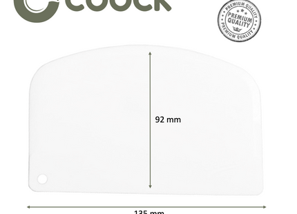 Deegschraper - kunstof (rond)