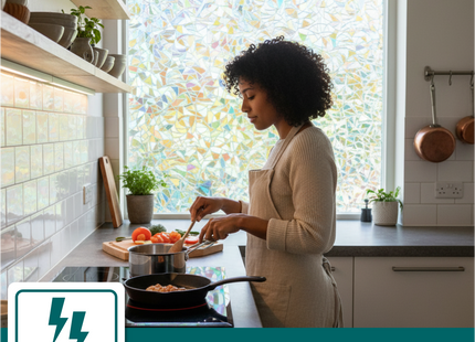 Isolerende & Zonwerende Statische Raamfolie HR++ - Anti Inkijk - Scherven Regenboogeffect