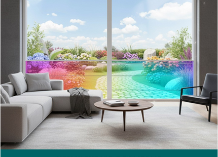 Isolerende Statische Raamfolie HR++ Anti Inkijk - Holografisch Zeepbeleffect