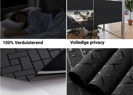 Isolerende & Zonwerende Verduisteringsfolie - Blackout Raamfolie Blokken