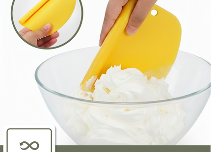 Deegschraper & Deegsteker set - RVS en kunststof