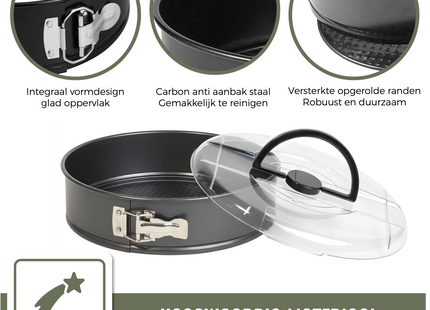 Springvorm met deksel -  24 cm Diameter