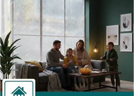 Isolerende & Zonwerende Statische Raamfolie HR++ - Anti Inkijk - Mozaïek Regenboogeffect - 60x200cm