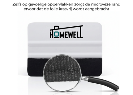 Rakel met vilt en folie mes