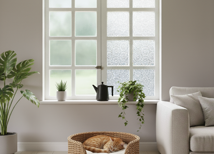 Zonwerende en Isolerende Statische Raamfolie HR++ - Anti Inkijk - Kant