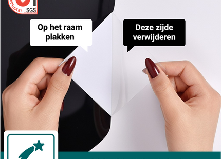 Isolerende & Zonwerende Verduisteringsfolie - Blackout Raamfolie Zwart/wit