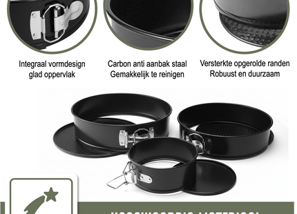 16-delig Ronde Springvorm Set