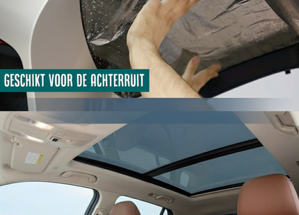 Zelfklevende Auto Raamfolie 75X300CM - Verduisterend - 10% Lichtdoorlatend