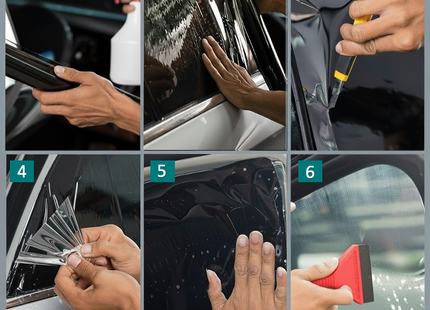 Zelfklevende Auto Raamfolie 75X300CM - Verduisterend - 10% Lichtdoorlatend