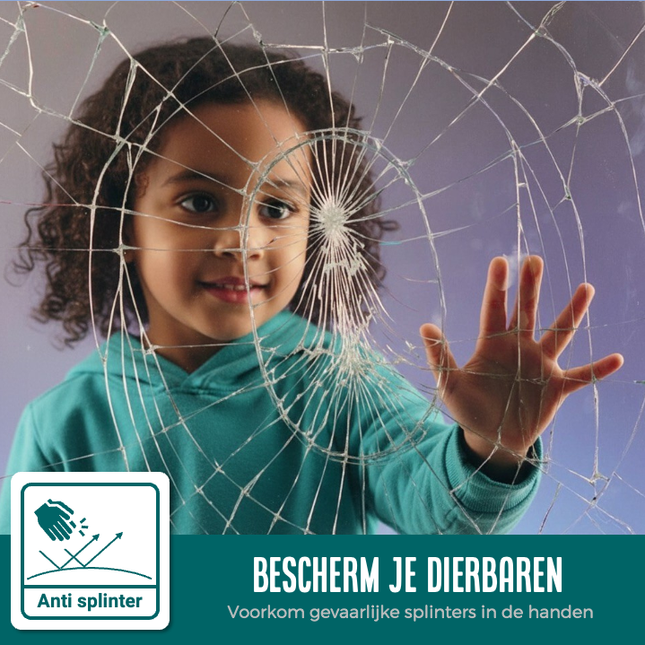 Zelfklevende Veiligheidsfolie - Anti-Inbraak Raamfolie - Beschermfolie HR++