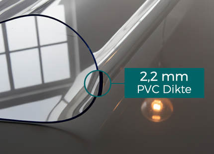 Tafelbeschermer Transparant Glashelder - Doorzichtig Tafelzeil - Anti Slip en Hittebestendig - 2,2 mm