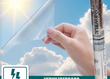 Isolerende & Zonwerende Statische Anti-UV Raamfolie HR++ Transparant