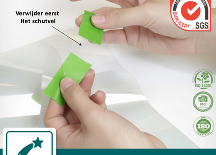 Zelfklevende Veiligheidsfolie - Anti-Inbraak Raamfolie - Beschermfolie HR++