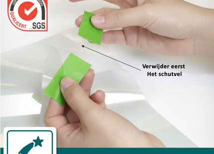 Isolerende & Zonwerende Statische Anti-UV Raamfolie HR++ Transparant