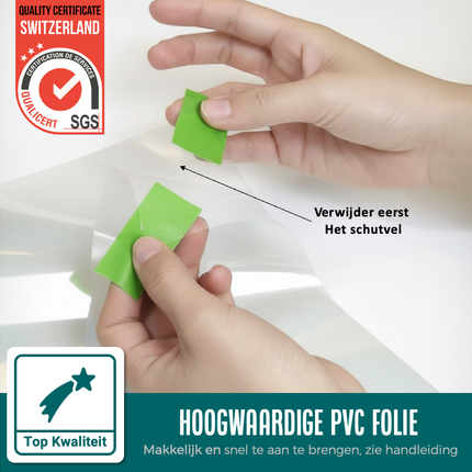 Isolerende & Zonwerende Statische Anti-UV Raamfolie HR++ Transparant