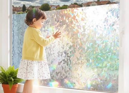 Isolerende & Zonwerende Statische Raamfolie HR++ - Anti Inkijk - Scherven Regenboogeffect
