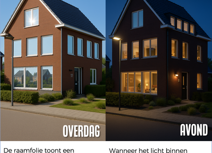 Isolerende & Zonwerende HR+ Raamfolie met Spiegeleffect - Zwart