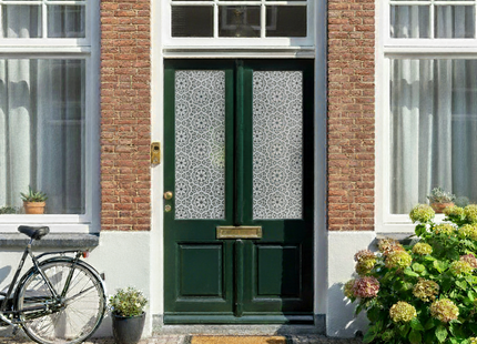 Zonwerende en Isolerende Statische Raamfolie HR++ - Anti Inkijk - Kant