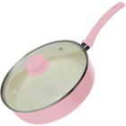 Hapjespan Inductie - 3100ml - Speciale Anti-Aanbak Coating - Ergonomische Koudgrepen - Gerecycled Aluminium - Roze