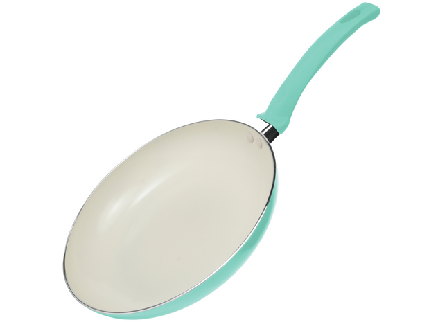 Koekenpan Inductie - 1500ml - Speciale Anti-Aanbak Coating - Koekenpannen met Ergonomische Koudgrepen - Gerecycled Aluminium - Turquoise