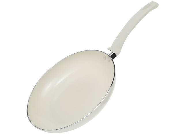 Koekenpan Inductie - 1500ml - Speciale Anti-Aanbak Coating - Koekenpannen met Ergonomische Koudgrepen - Gerecycled Aluminium - Wit