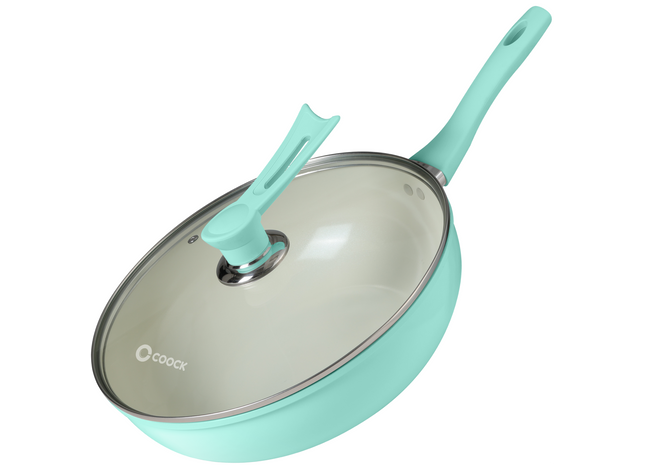 Wokpan Inductie 32cm - Turquoise