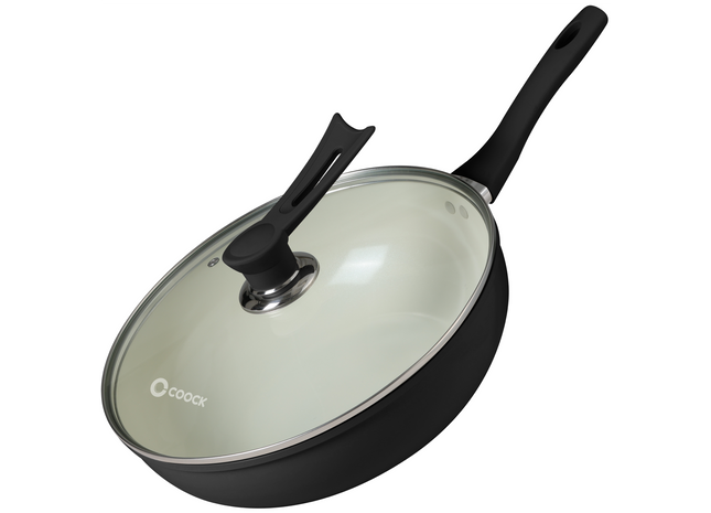 Wokpan Inductie 32cm -Zwart/Wit